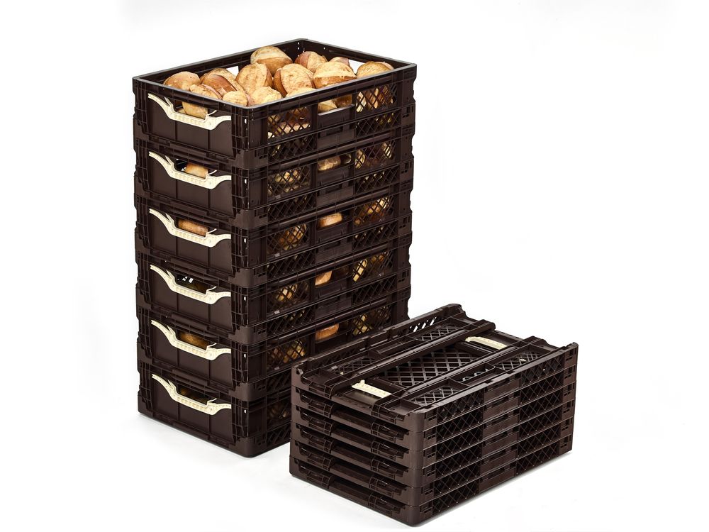 Folding box for bread